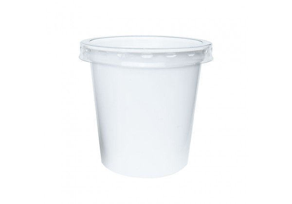140 ML POLYPROPYLENE WHITE POT - 71MM